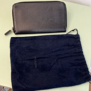Miu Miu Black Leather Wallet